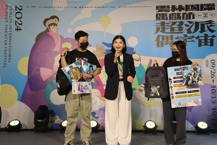 文觀處長陳璧君表示，今年呼應「超派偶宇宙」主題，來自日、韓、美、泰的國際偶戲團加上國內頂尖演藝團隊，將一起打造「台日跨國共製超派、在地演出超派」藝術饗宴